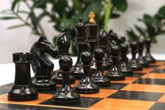 Soviet USSR Moscow 1925 Historical Reproduced 4" Chess set in Ebony & Original Aged Look Antiqued Boxwood