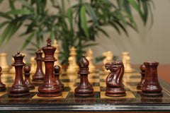 Nathaniel 1849 Reproduction Vintage 4.4" Chess Pieces Natural/Mahogany Stained Boxwood