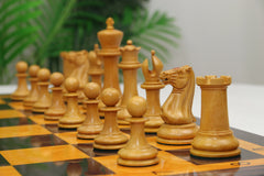 1849 Early Version Reproduced 4.4" Chess Set in Original Aged Antiqued Boxwood/Ebony