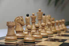 The Fischer Dubrovnik 1970 Upgraded Version Chess set in Distressed and Ebonised Boxwood