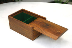 Slide Top Box in Golden Rosewood holds up to 4" Chess Pieces