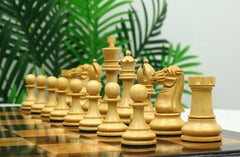 Reproduction BCC 1900-01 Edition Staunton Stroud Club Size 4.4" Natural Boxwood & Ebony Chessmen