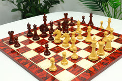 Elite Series 4.25" Luxury Staunton Chess set in African Padouk & Boxwood