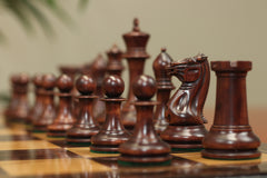 Morphy Cooke 1849-50 Vintage 4.4" Reproduction Chess Set in Non-Antiqued/Mahogany Stained Boxwood