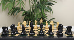 The Fischer Dubrovnik 1970 Upgraded Version Chess set in Natural and Ebony Boxwood