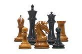 Commemorative Signature Series 3.625" Staunton Chessmen in Antiqued Boxwood/Ebony