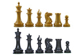 Jaques Reproduction 1850-55 Staunton Antiqued/Ebonised 4.4" Chess Pieces