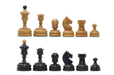 German Knubbel Reproduction Vintage 1930 Chess Set 3.5" in Original Vintage Look and ebonised Box wood