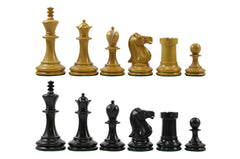 Jaques 1867 Small Club Library 3.275" Ebony wood Chess Set