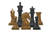 Commemorative Signature Series 3.625" Staunton Chessmen by in Lacquered Distressed Boxwood/Ebony