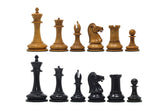 William Leuchars Series 1849 Historical Reproduction 3.5" Chess set - Ebony/Distressed Boxwood