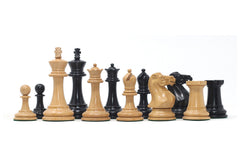 Standard Players Series – Library Size 3.5" Chess Set in Natural & Ebonised Boxwood