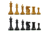 1921 Edition Vintage 4" Reproduction Antiqued wood and Ebony Chessmen