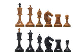 Soviet USSR Moscow 1925 Historical Reproduced 4" Chess set in Ebony & Distressed Antiqued Boxwood