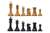 The Jaques Tournament Anderssen “Drop-Jaw” Replica Chessmen Original Vintage Look & Ebony – 4.4" King