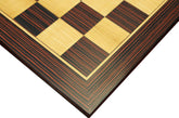 Chess Board square size 2.5" X 2.5" in Stripped Ebony in Matt Finish for 4.25" to 4.5" Chess Set