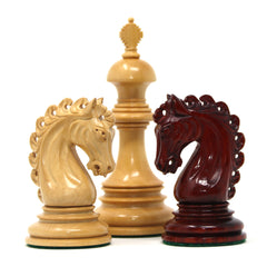 Javis Series Luxury Staunton 4.4" Chess set in Boxwood and Padouk Wood