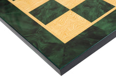 Luxury Chess Board 2.25" Square made in Burl Greenwood and Burl Maple Wood Look
