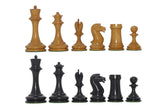 Reproduction Vintage B & Co 1860s Antique Chess Set in Ebony / Antiqued Box wood - 4" King