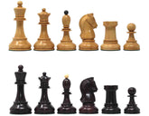Dubrovnik Series 1950 Vintage Reproduction 3.75" Chess Set in Natural Boxwood/Indian Rosewood