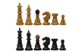 Old Vienna Style Coffee House 1900 Reproduction 4.5" Antiqued Box wood/Ebony wood Chess Set
