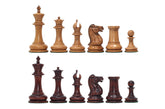 Nathaniel 1849 Antique Reproduction Vintage 4.4" Distressed/Mahogany Wood Chess Pieces