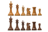 The Jaques Tournament Anderssen “Drop-Jaw” Replica Chessmen Original Vintage Look & Golden Rosewood– 4.4" King (Copy)