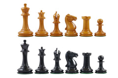 Walter Grimshaw 1854 Circa Reproduction Staunton Antiqued Boxwood/Ebony Chess Set