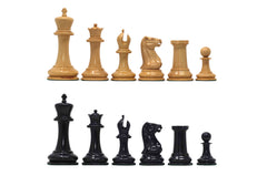 1849 Early Version Reproduced 4.4" Chess Set in Natural Boxwood/Ebony
