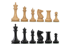 Morphy Cooke 1849-50 Reproduced 4.4" Chessmen in Non-Antiqued Boxwood and Ebony Wood
