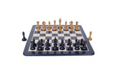 Antique Warrior 4" Chess Set in antiqued box wood and ebony wood