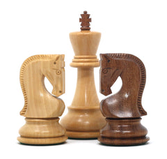Zagreb '59 Series 3.75" Luxury Chessmen in Golden Rosewood and Natural Boxwood