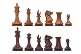 Morphy Cooke 1849-50 Vintage 3.5" Reproduction Chess Set in Distressed Boxwood/Mahogany Stained
