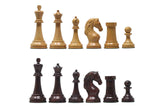 Piatigorsky 1963 Reproduction Staunton 4.5" Chess Pieces Mahogany Gilded/Natural Boxwood