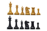 William Leuchars Series 1849 Historical Reproduction 3.5" Chess set - Original Aged Antiqued Boxwood/Ebony