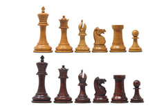 The Jaques Tournament Anderssen “Drop-Jaw” Replica Chessmen Original Vintage Look & Mahogany – 4.4" King