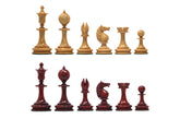 The William Hallett 1860 London Chess Set in Natural Boxwood/Padouk - 3.5" King