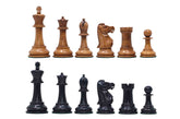 17th Olympiad Havana 1966 Circa Reproduction 3.78" Staunton Chessmen Ebony/Distressed Boxwood