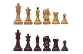 The Fischer Dubrovnik 1970 Upgraded Version Chess set in Natural and Mahogany Stained Boxwood