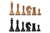 Piatigorsky 1963 Reproduction Staunton 4.5" Chess Pieces Ebony/Distressed Boxwood