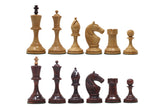 Soviet USSR Moscow 1925 Historical Reproduced 4" Chess set in Mahogany Gilded & Natural Boxwood