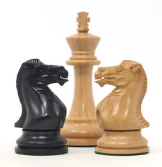 Standard Players Series – Library Size 3.5" Chess Set in Natural & Ebonised Boxwood