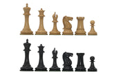 Emil Kemeny 1892-93 Reproduced Staunton 3.75" Chessmen in Non-Antiqued Boxwood/Ebonised