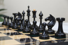 Soviet USSR 1970 Reproduced 4" Chess set in Ebony and Natural Boxwood