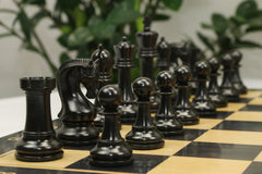 Leningrad Series 4" Chess set in Natural Boxwood and Ebonised Boxwood