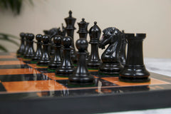 Commemorative Signature Series 3.625" Staunton Chessmen by in Distressed Boxwood/Ebony