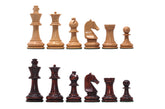 Henri Chavet Reproduced Chess Set in Natural and Mahogany Stained Boxwood- 3.75" King Height