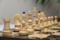 The Fischer Dubrovnik 1970 Upgraded Version Chess set in Natural and Mahogany Stained Boxwood