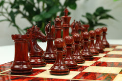 Elite Series 4.25" Luxury Staunton Chess set in African Padouk & Boxwood