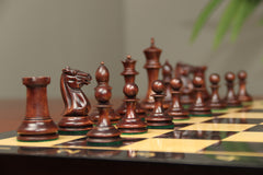 Morphy Cooke 1849-50 Vintage 3.5" Reproduction Chess Set in Natural/Mahogany Stained Boxwood